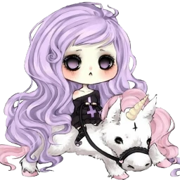freetoedit ftegothic gothic unicorn girl