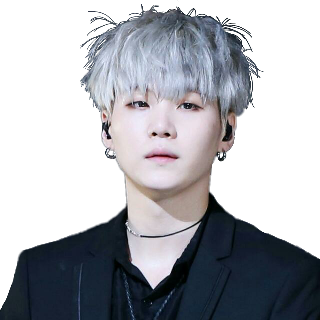 Minyoongi Yoongi Suga Minsuga Agustd Whitehair Kpop Kor