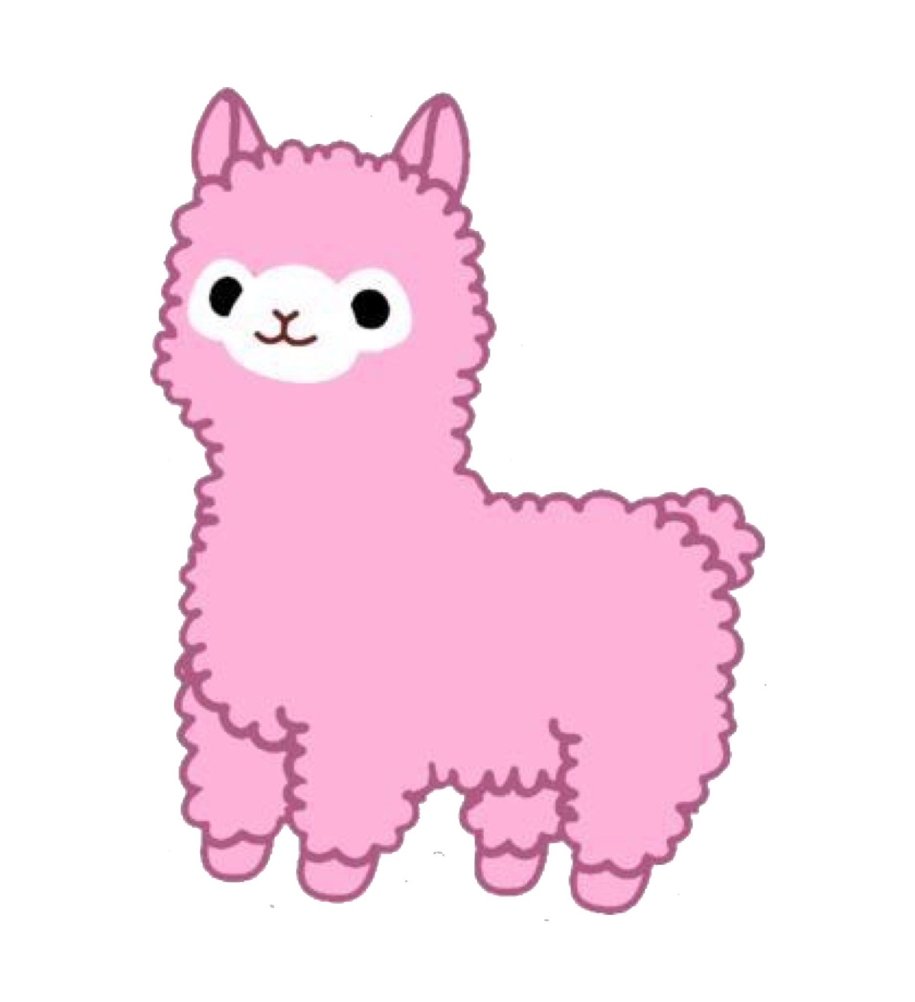 Download llama kawaii pink tumblr girl freetoedit...