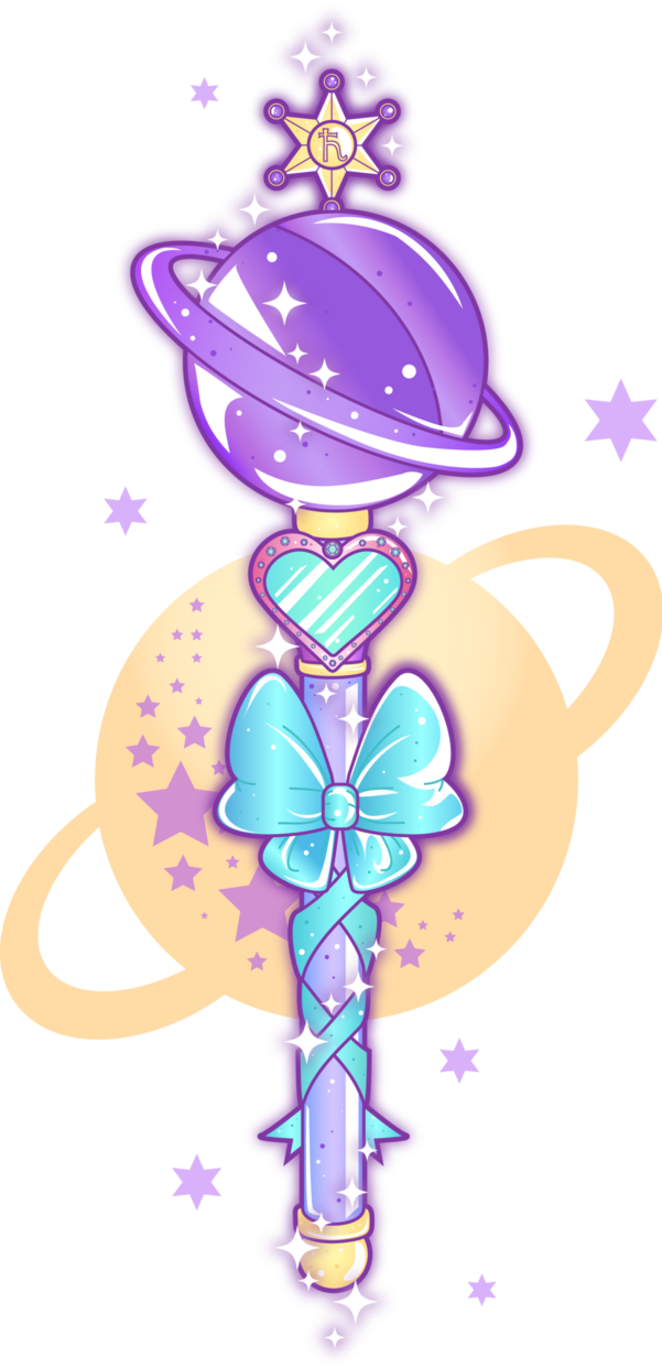 Sailorsaturn Wand Sailormoon Sailor Sticker By @dolleewood