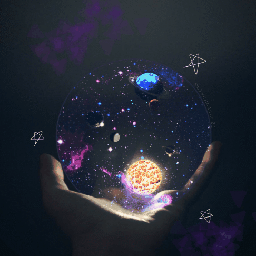 madewithpicsart madebyme galaxy magic magical colorful universe gif myphoto hand