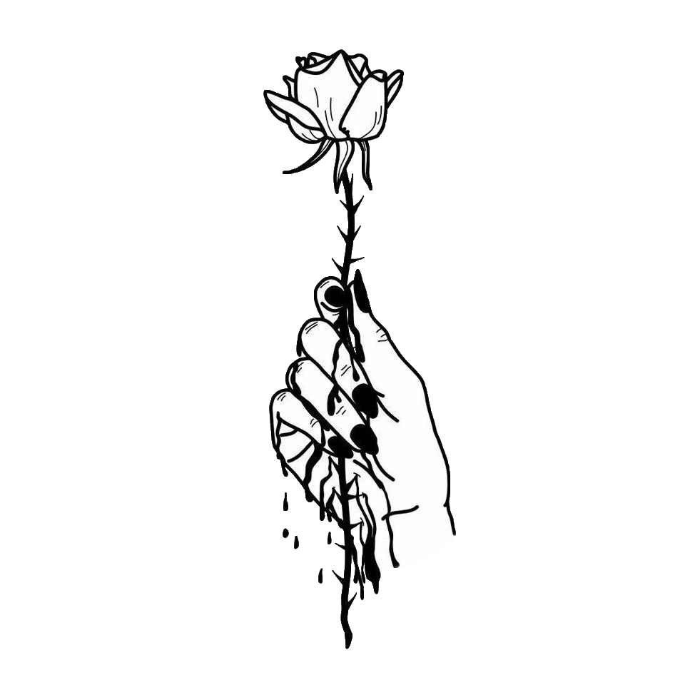 tumblr arm arms rose roses flower flowers blackandwhite...