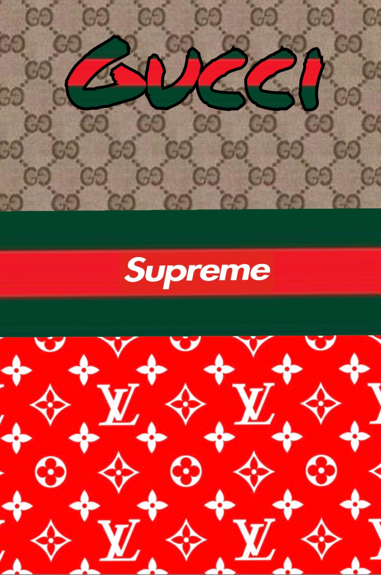 Awesome Red Supreme Louis Vuitton Wallpaper pictures