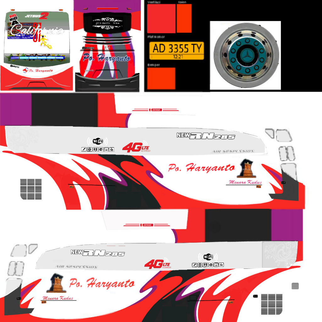 Sticker Bussid High Deck   Bus Simulator Indonesia Sticker Livery Png 