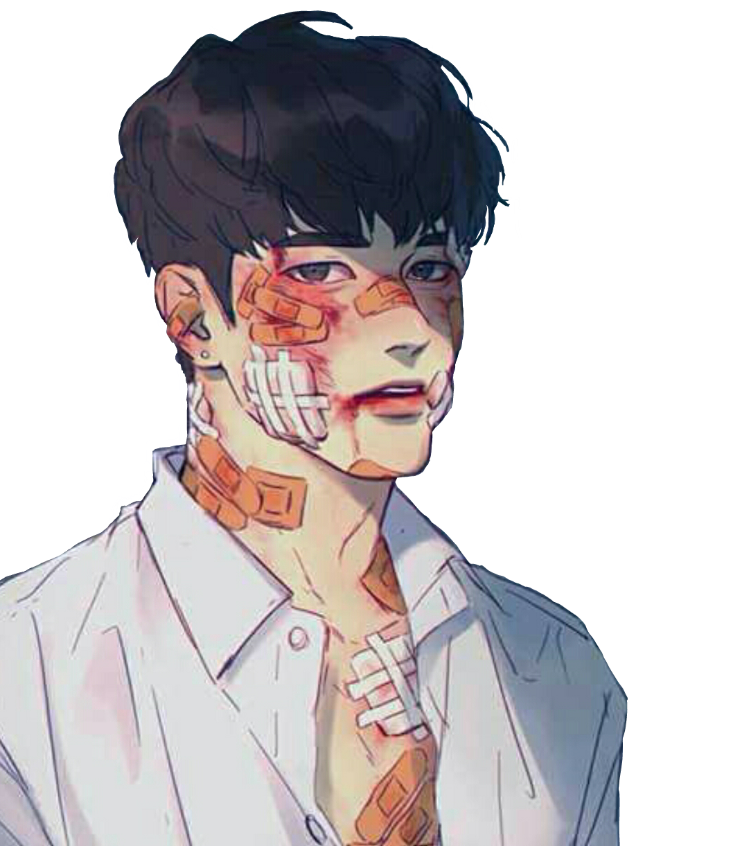 korean koreanboy bloody tumblr aesthetic hurt bandaid...