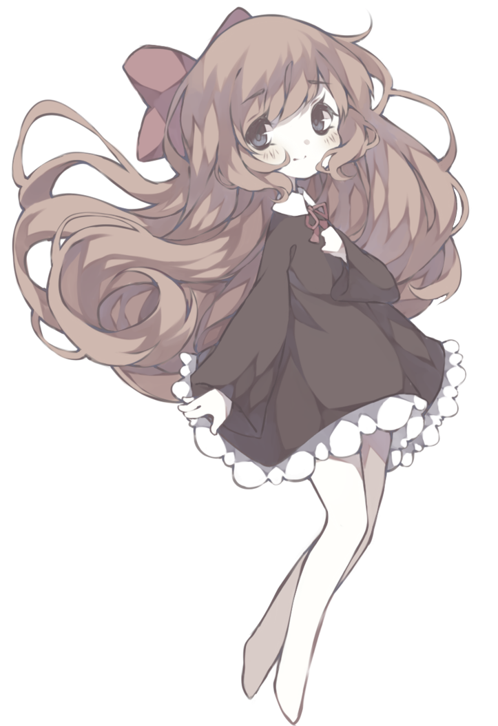 Kawaii anime girl with brown hair