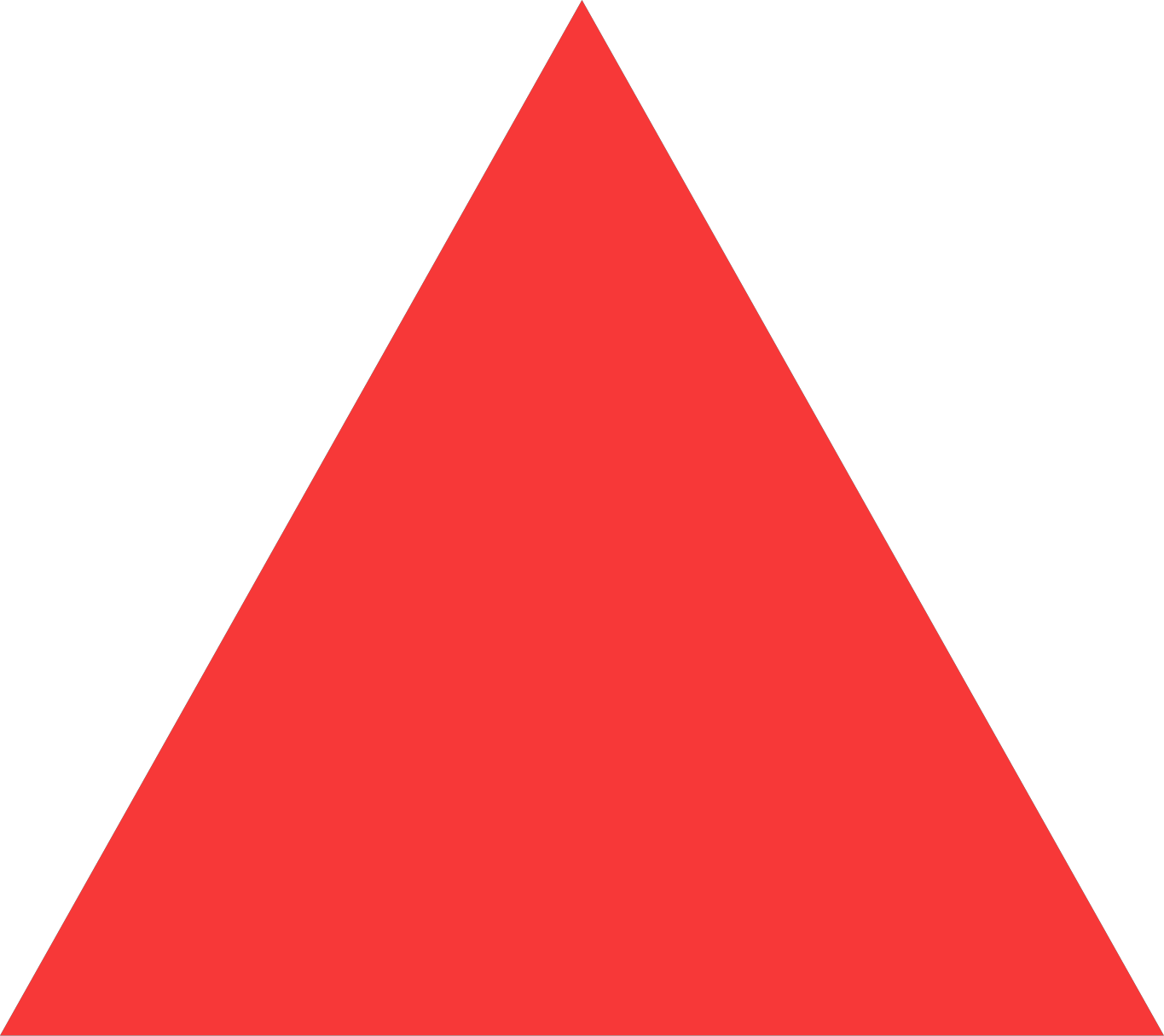 Треугольник. Красный треугольник. Красный равносторонний треугольник. Фигура треугольник.