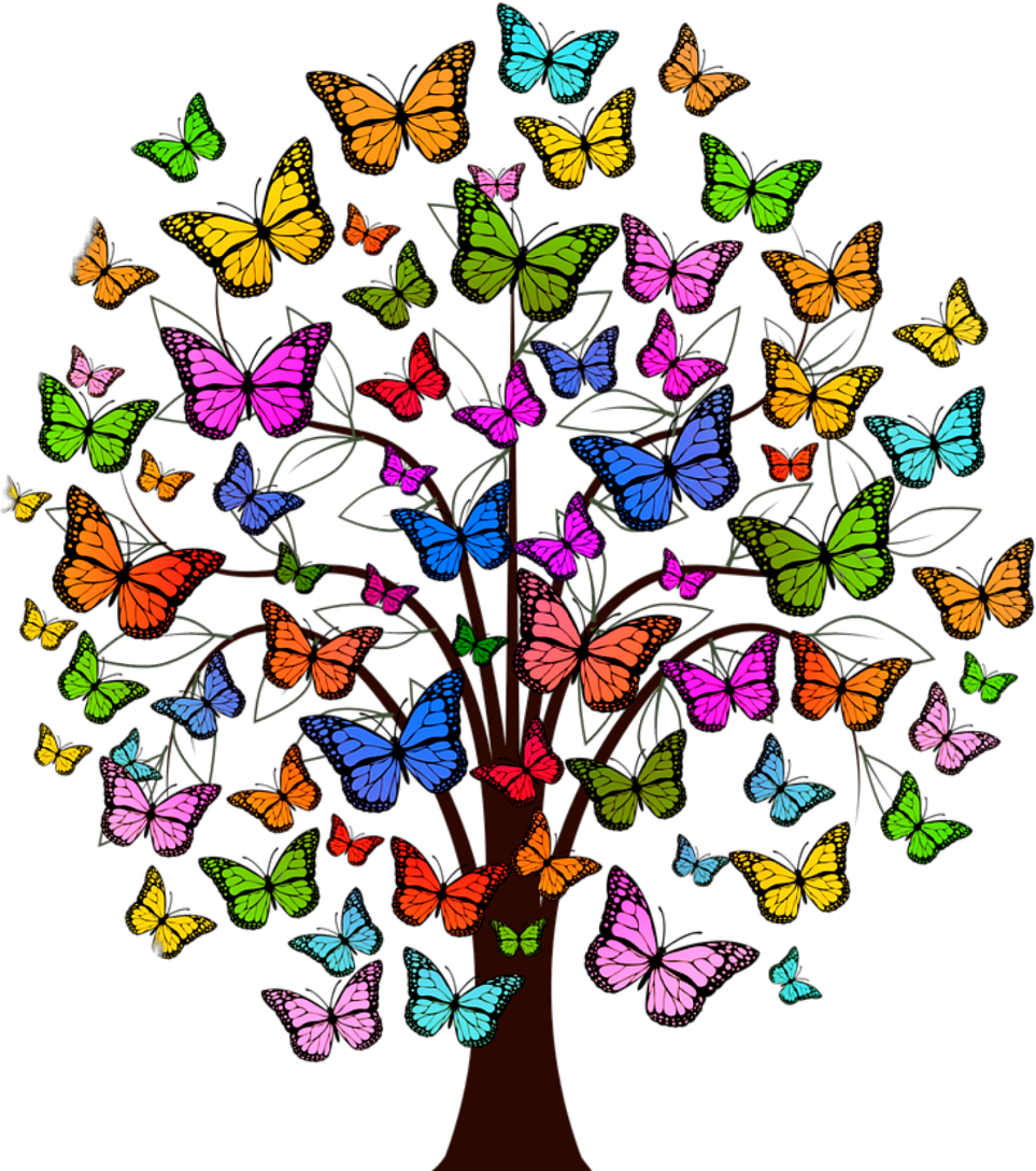ftestickers tree butterfly butterflies sticker by pann70