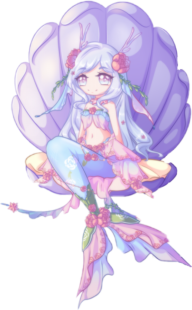 Kawaii Mermaid Cute Adorable Anime Chibi