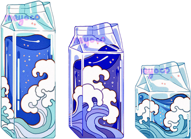 aesthetic anime blue purple aes tumblr milk...