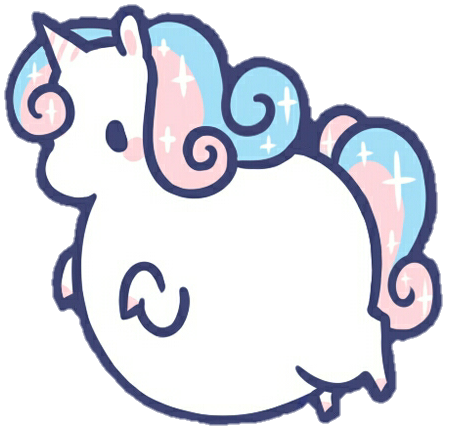 unicorn cute sticker fat imagination