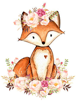 fox floral flowercrown woodlandcreatures...