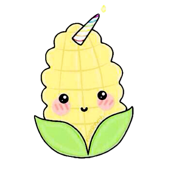 corn yellow popcorn ear scunicorns sticker by @susi_belmonte