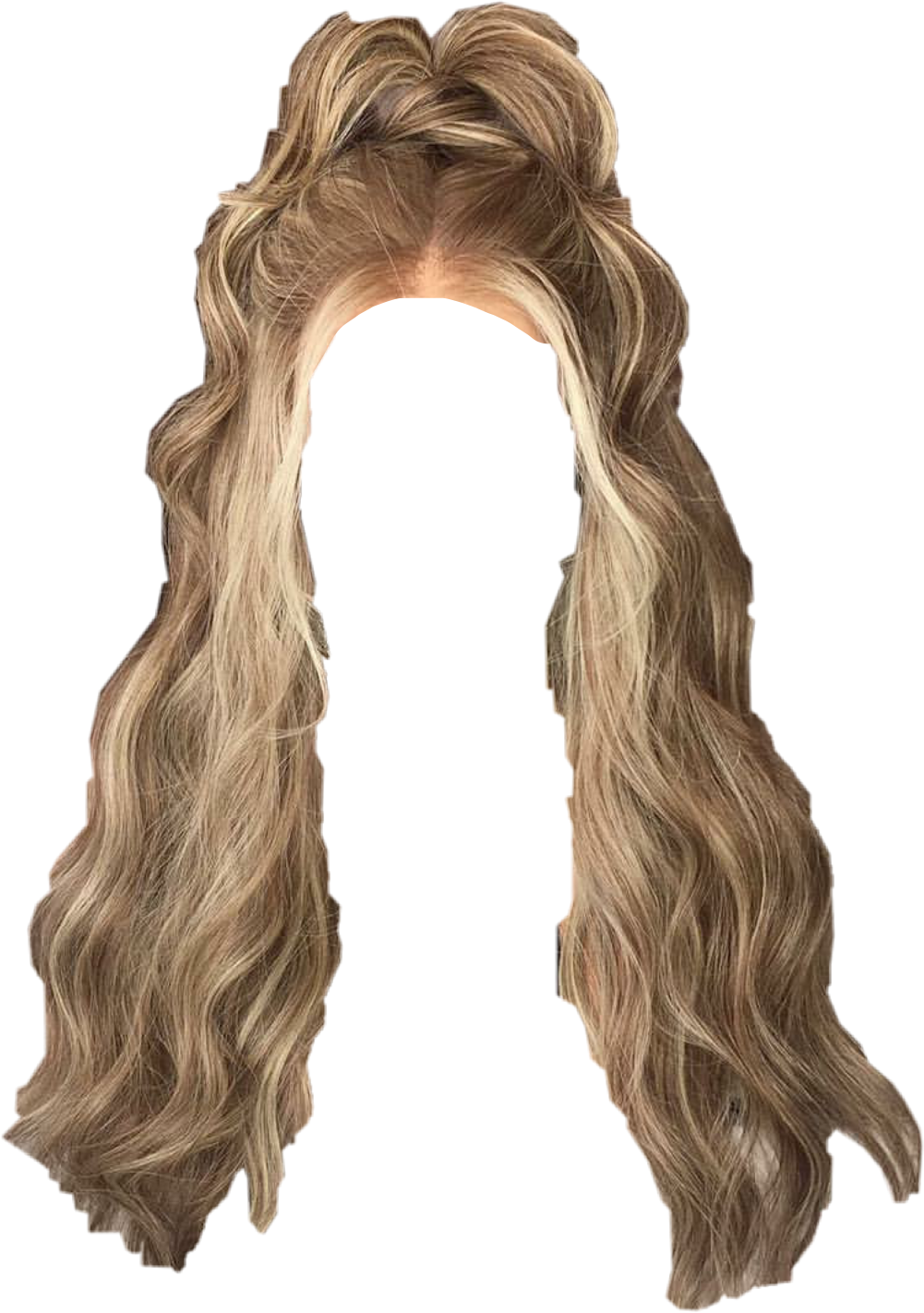 blonde wig transparent