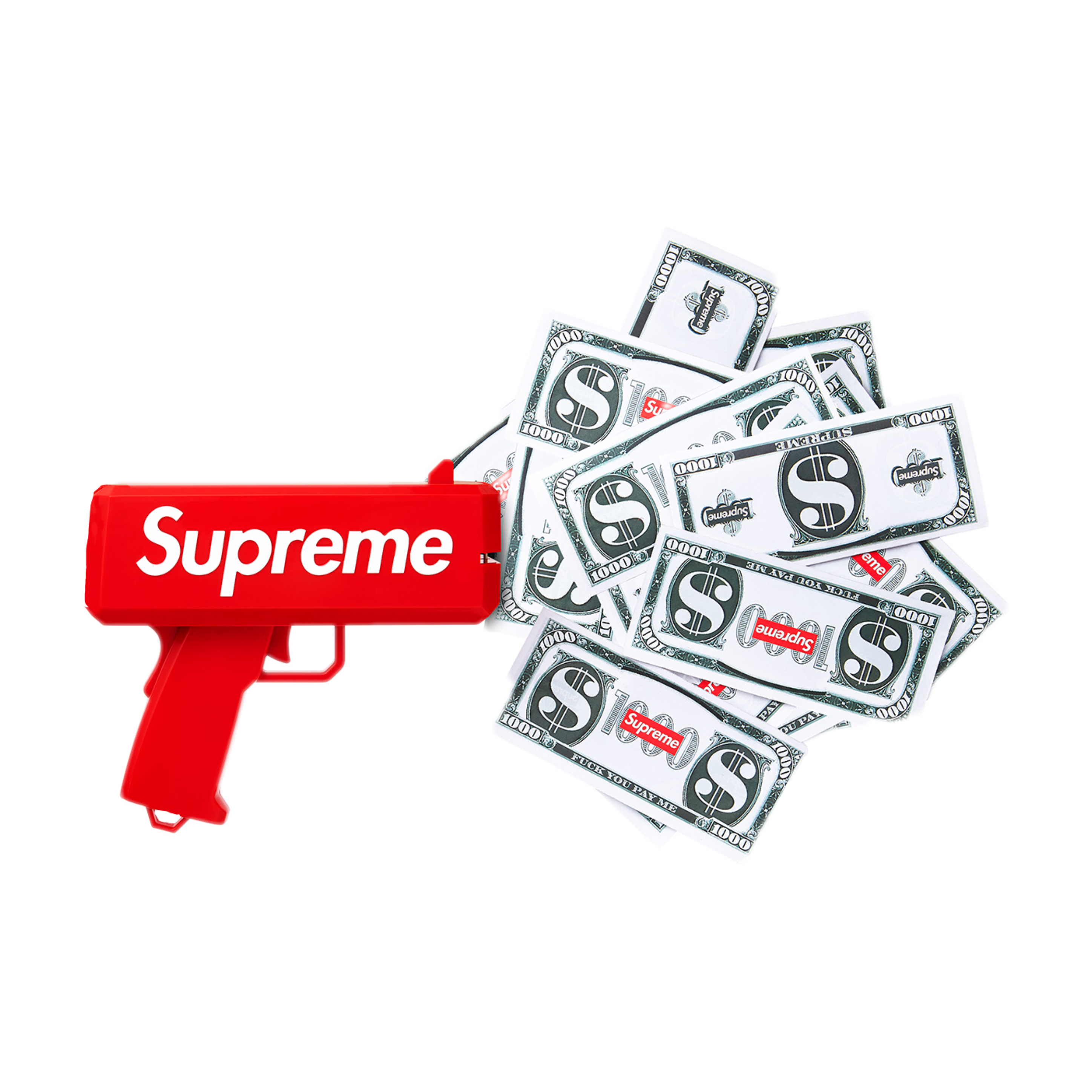 supreme money sticker