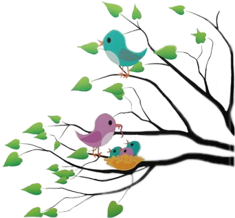 ##birds #tree #colors #rainbow