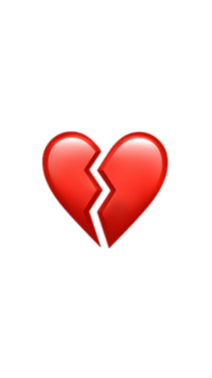 love broken brokenheart brokenhearts emoji iphone red...