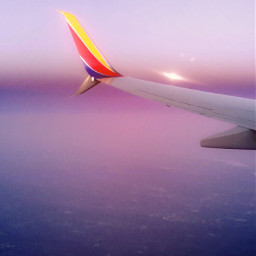 freetoedit purple sunset intheair flight
