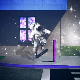 freetoedit galaxy astronaut skateboarding streetstyle ircgeorgebyrneurbanabstract