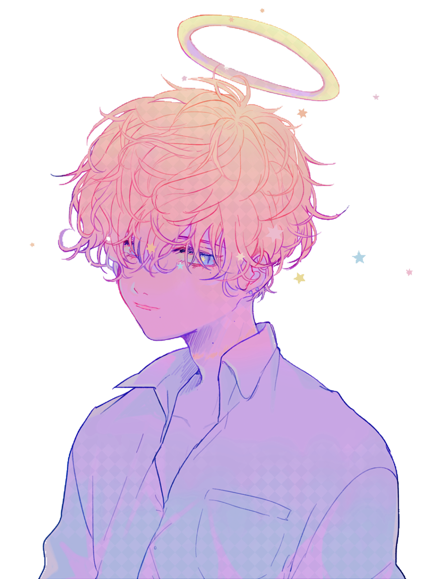 sticker anime aesthetic rainbow sad pastel japan boy