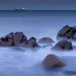 longexposure sea nightphotography ireland dublin freetoedit