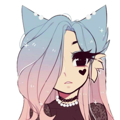 Kawaii Neko Rasbii Cute Girl Sticker By Neon