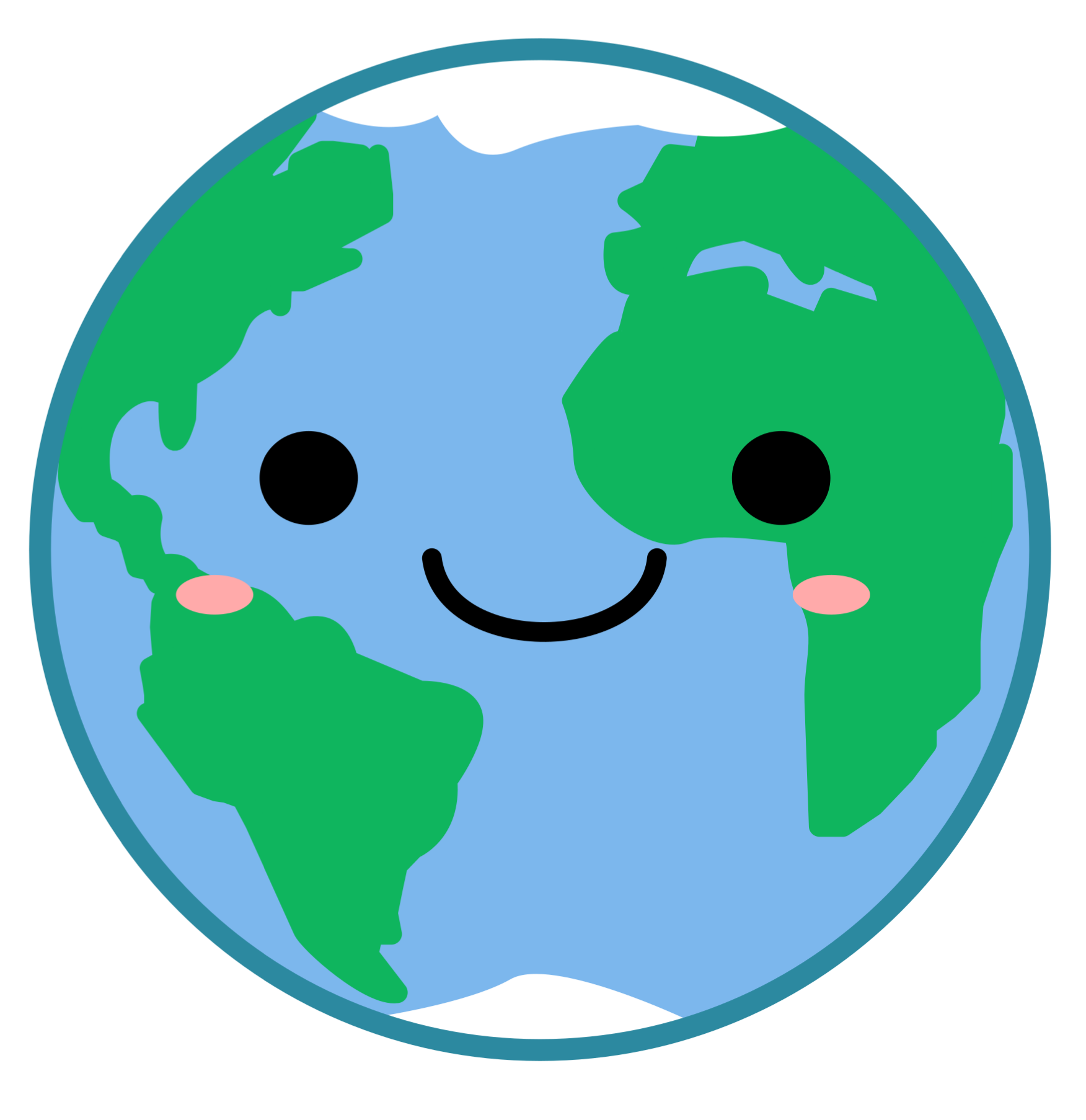 planet earth kawaii cute world sticker by @dav_bel_edits