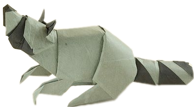 origami raccoon freetoedit