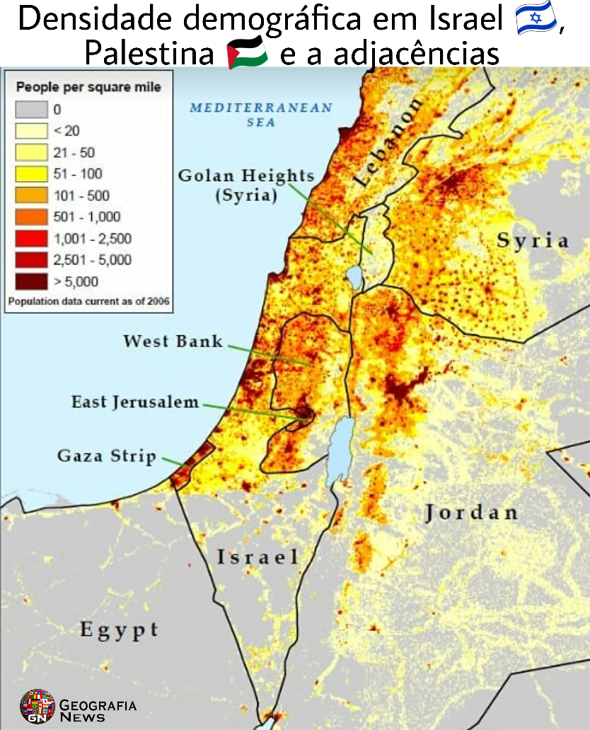 Карта плотности населения израиля - 97 фото