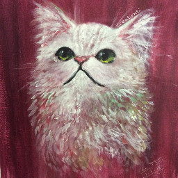 art painting cat whitecat mothersday