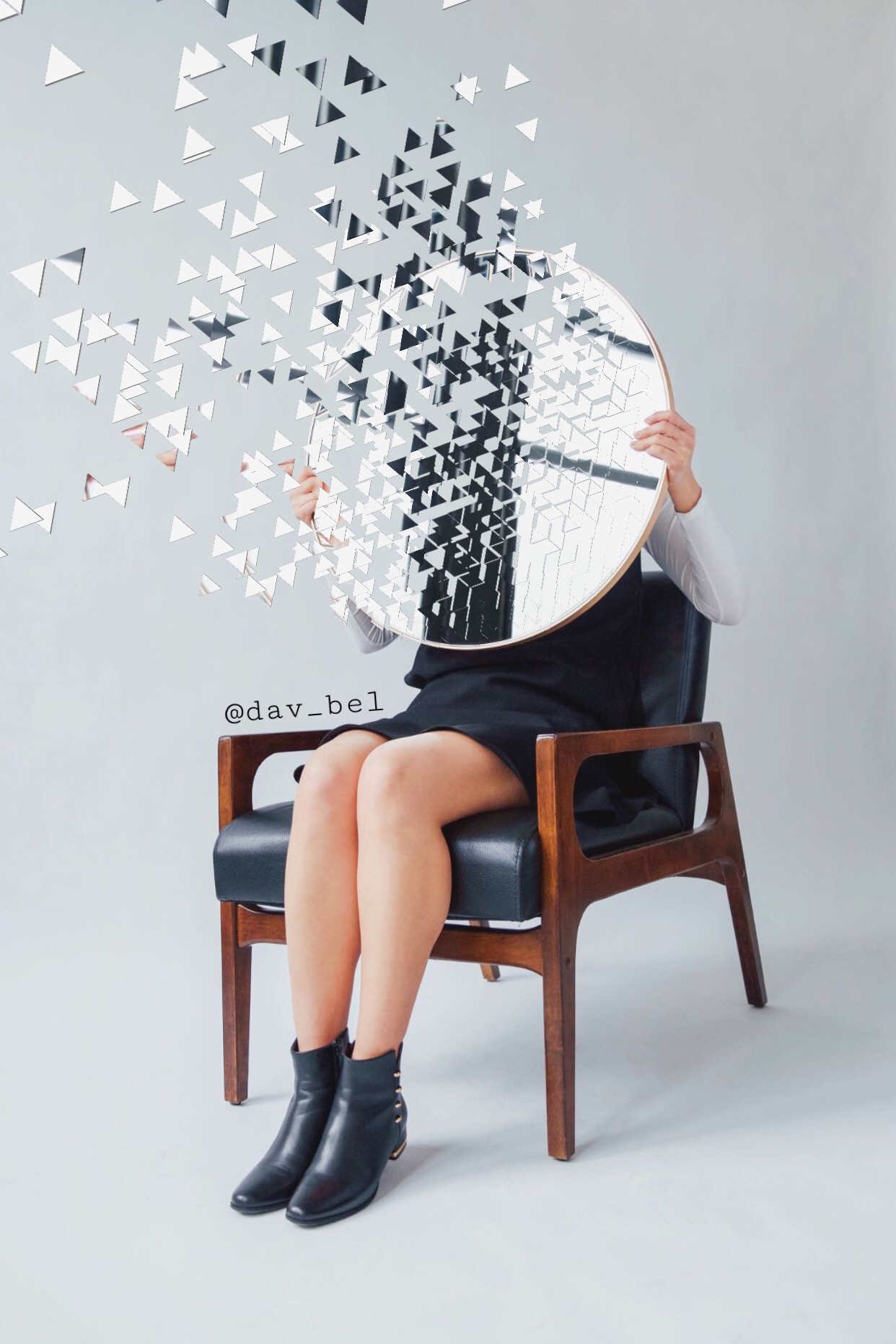 #freetoedit #dispersion #mirror #girl #chair