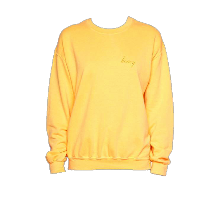 aesthetic clothes jumper yellow sticker by @v10l3t-jpg