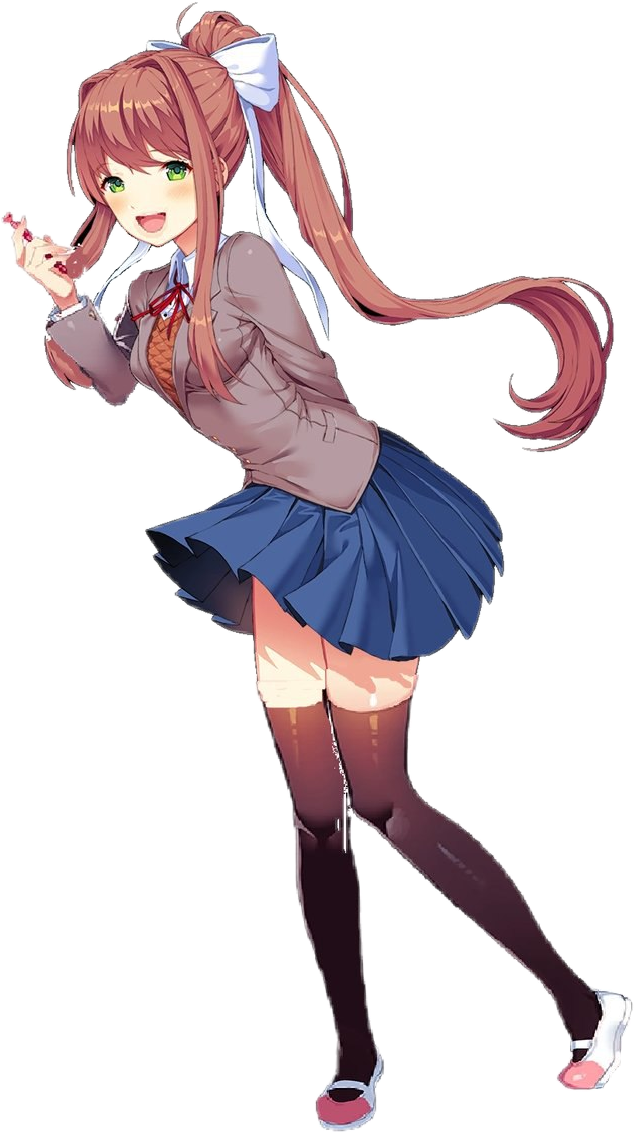 monika ddlc justmonika freetoedit sticker by @_just_sayori_