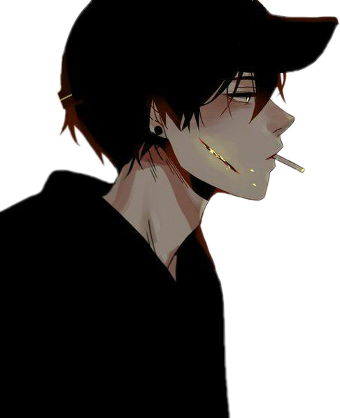 Anime Animeboy Smoking Sticker By Nobody Cares
