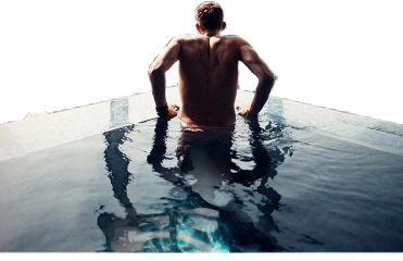 man swimming water freetoedit