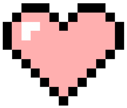 heart minecraft pink girl kawaii cute lindo corazon bon...