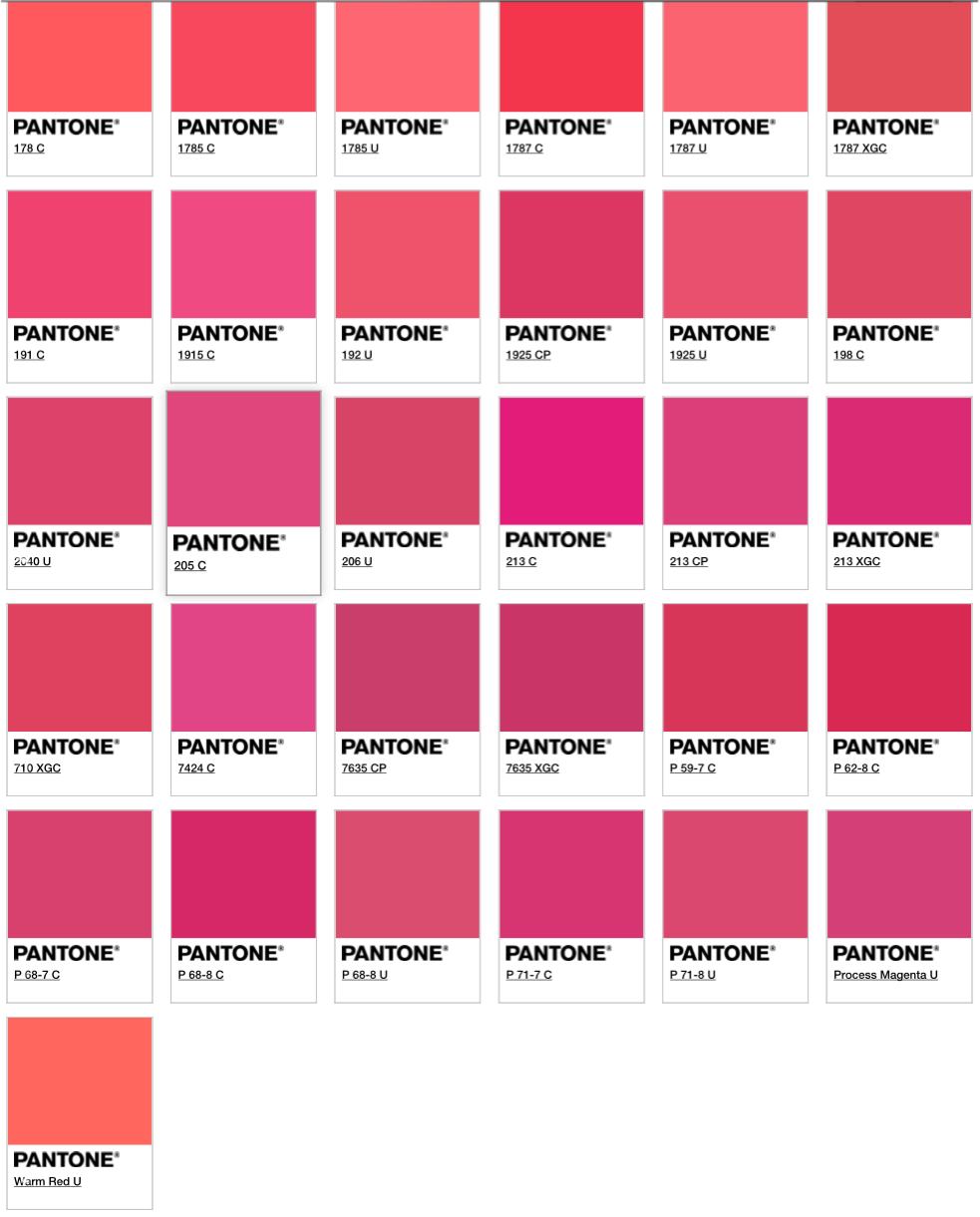 Оттенки розового цвета с названиями и фото
