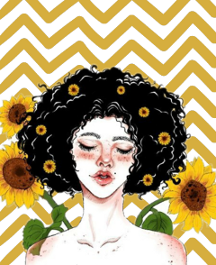 flower girl cute gold sunflower freetoedit