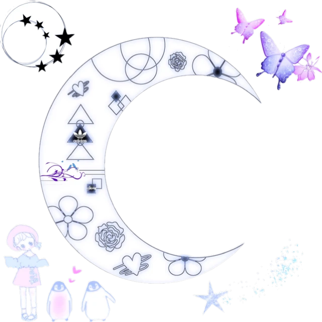 加工素材 月加工 Sticker By 舩越 瑚橙 加工素材 月加工 Sticker By 舩越 瑚橙