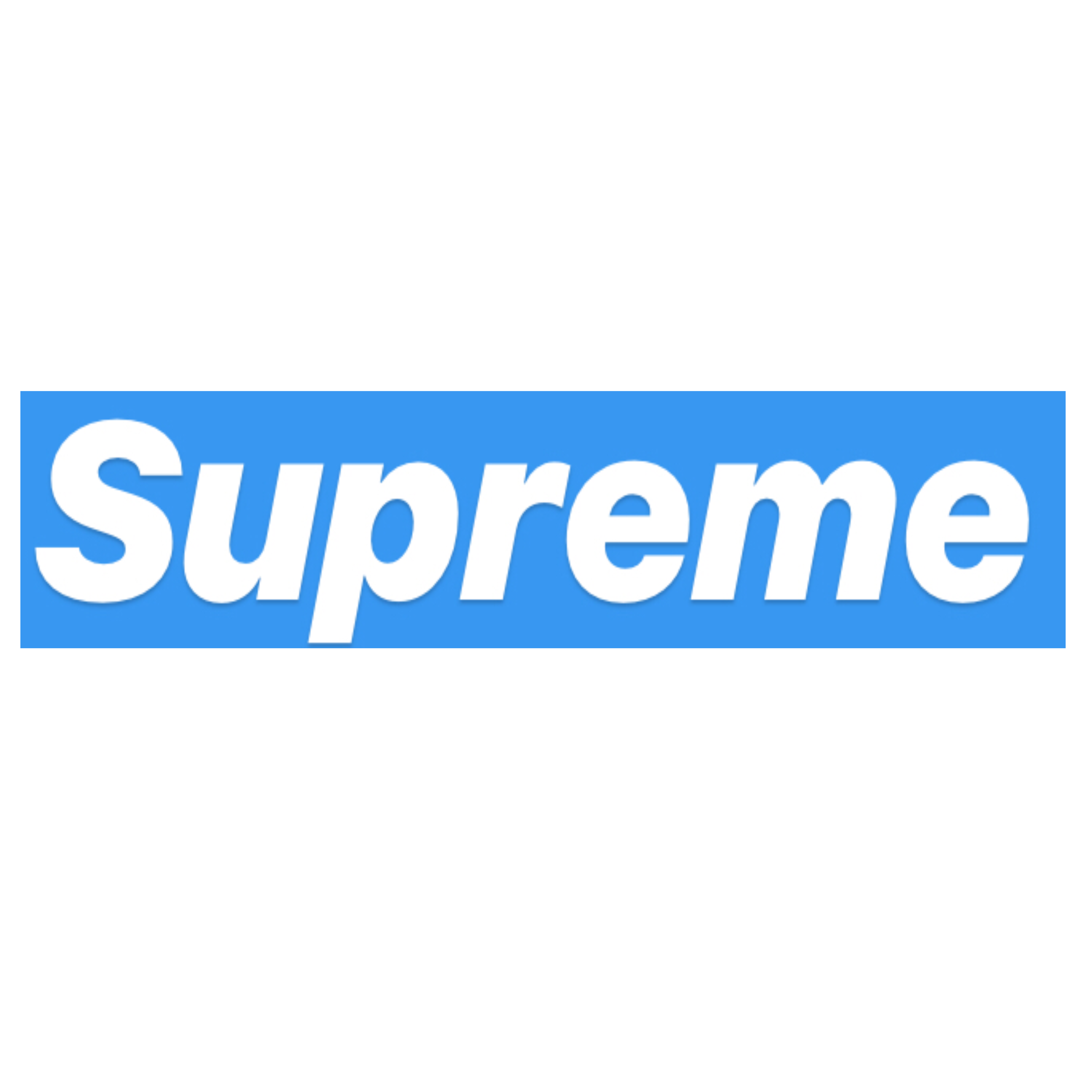 blue supreme sticker