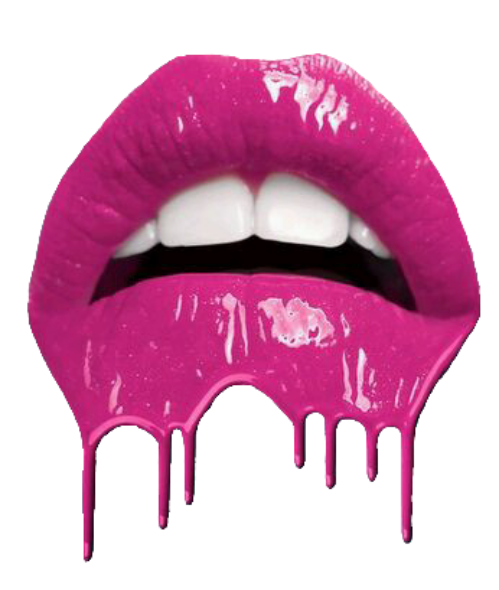 pink lips red lipstick melting dripping mouth cigarett...