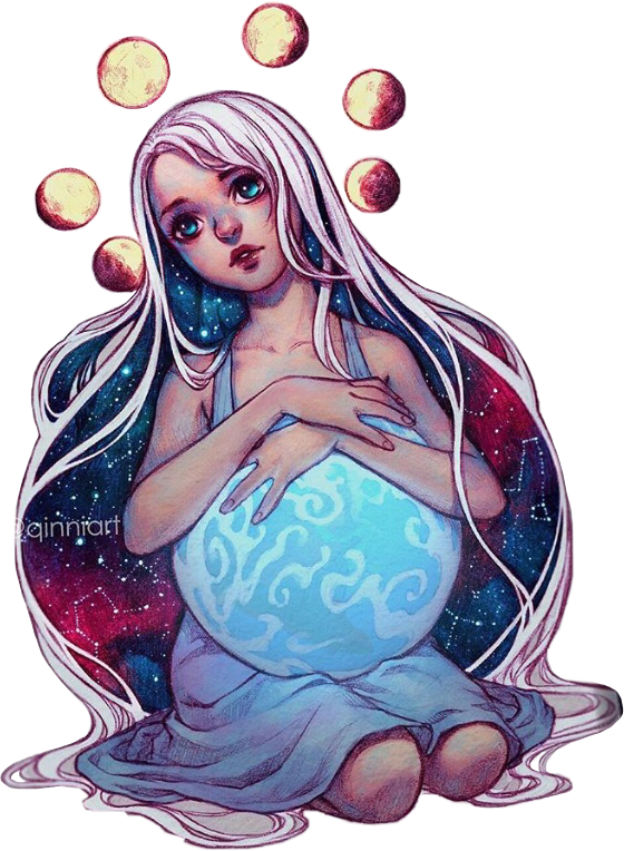 Art by qinniart on Instagram.🌙 🌟 ️ https://www.instag... - 560 x 764 png 867kB