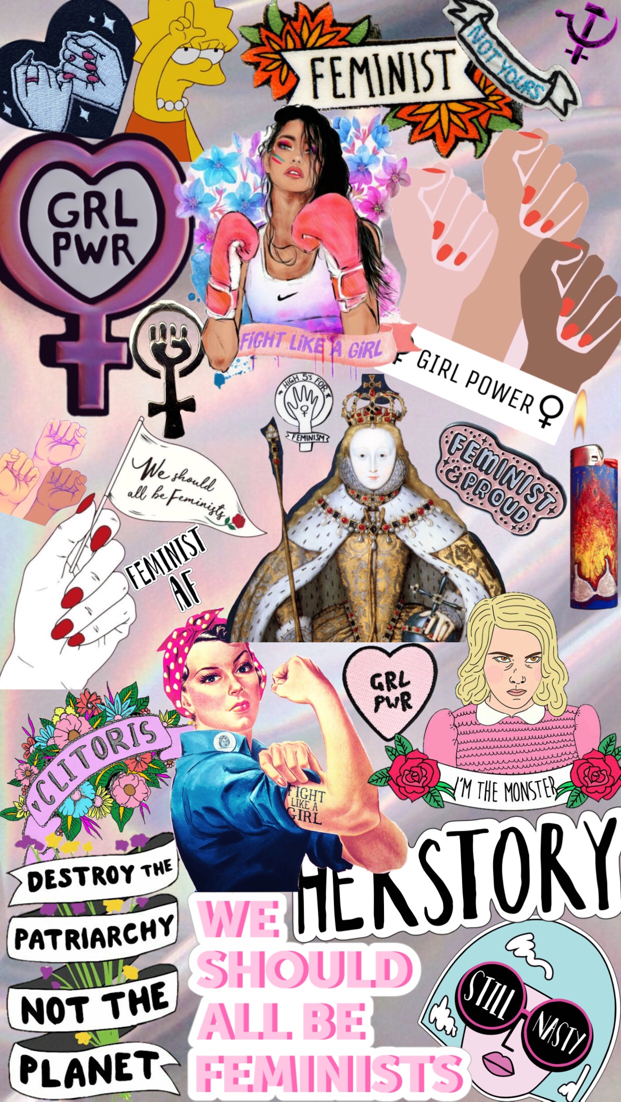 Feminist wallpaper - Image by Beatriz Santiago