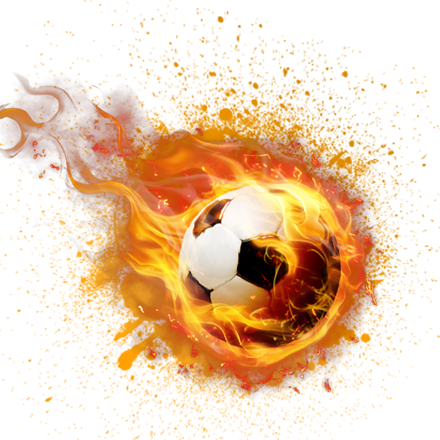 ftestickers ball football fire  freetoedit 