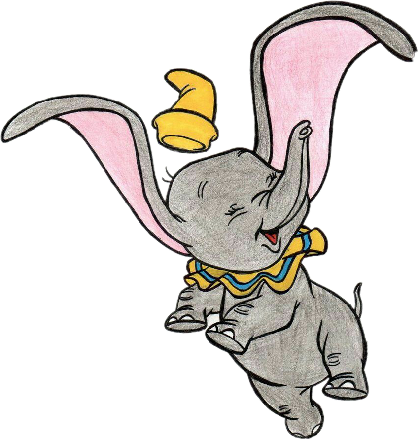 dumbo elephant cartoon sticker stickeremix disney smile