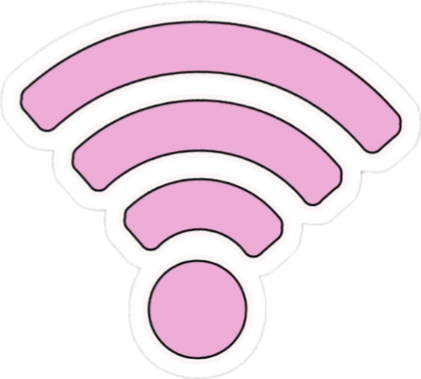 wifi pink white tumblr aesthetic sticker