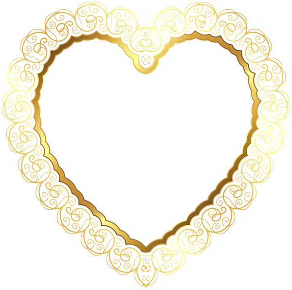 gold lace heart border decoration frame deco accents...