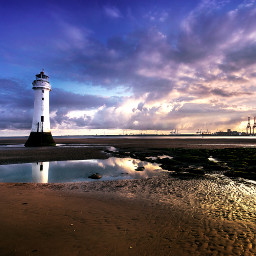 lighthouse liverpool beach seaside sky