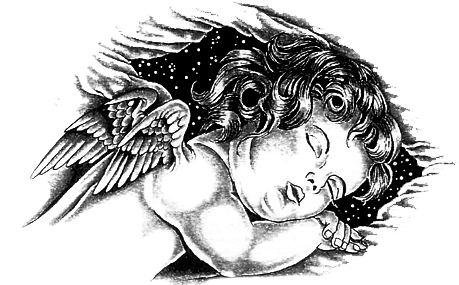 freetoedit tattoo baby angel #tattoo sticker by @eddytward