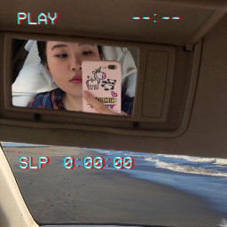 beach car selfie